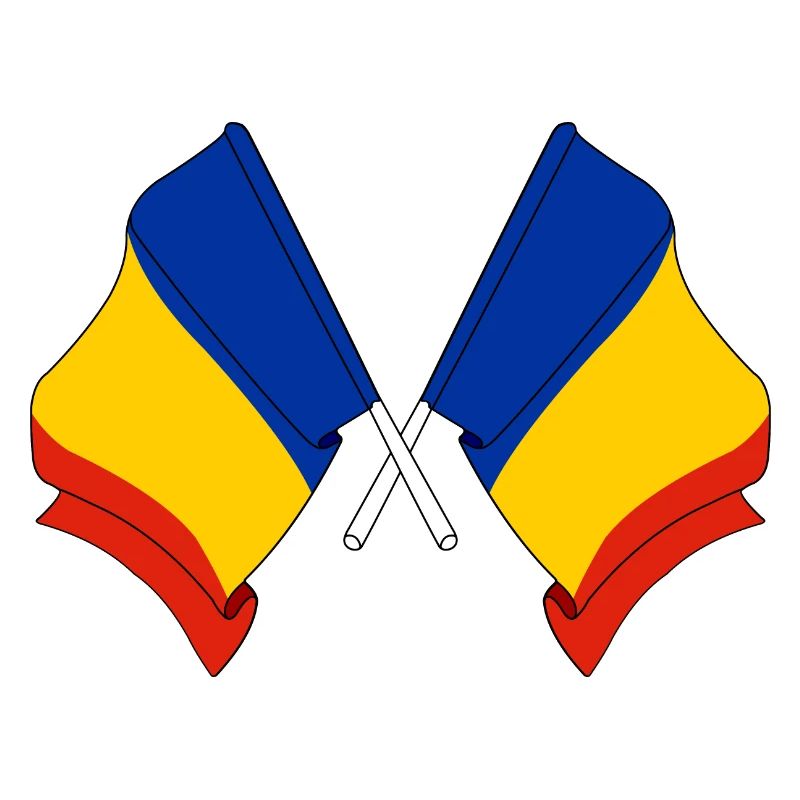Deux drapeaux Drapeau de la Roumanie, drapeau horizontal m