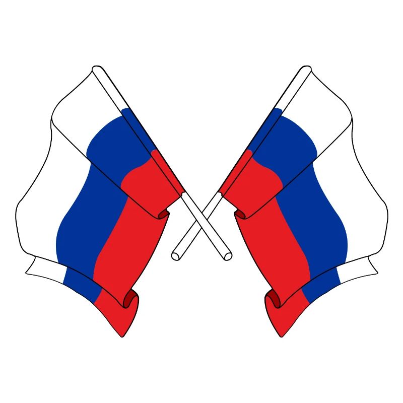 Deux drapeaux Russie