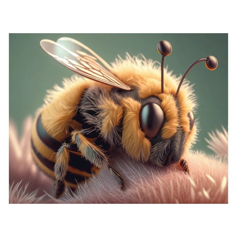 Cute animals doing hibernation – bee
