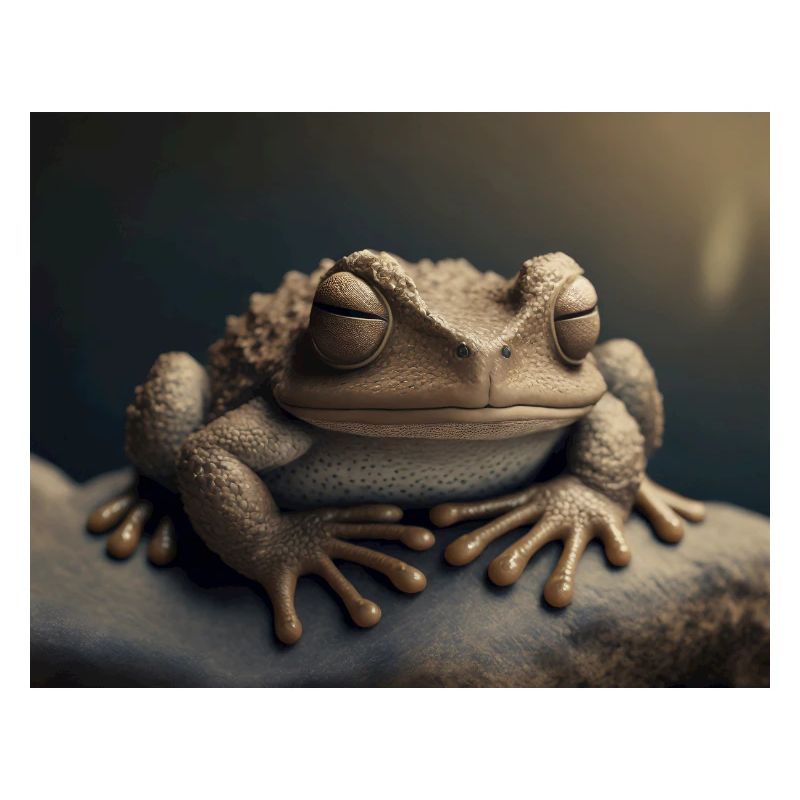 Cute animals doing hibernation – toad
