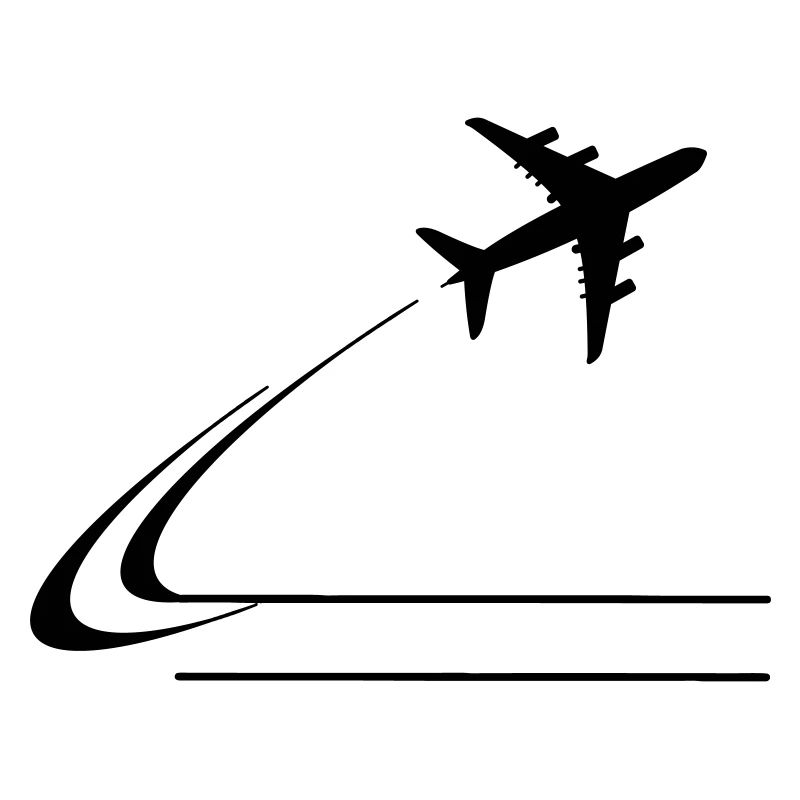 Flying away from plane