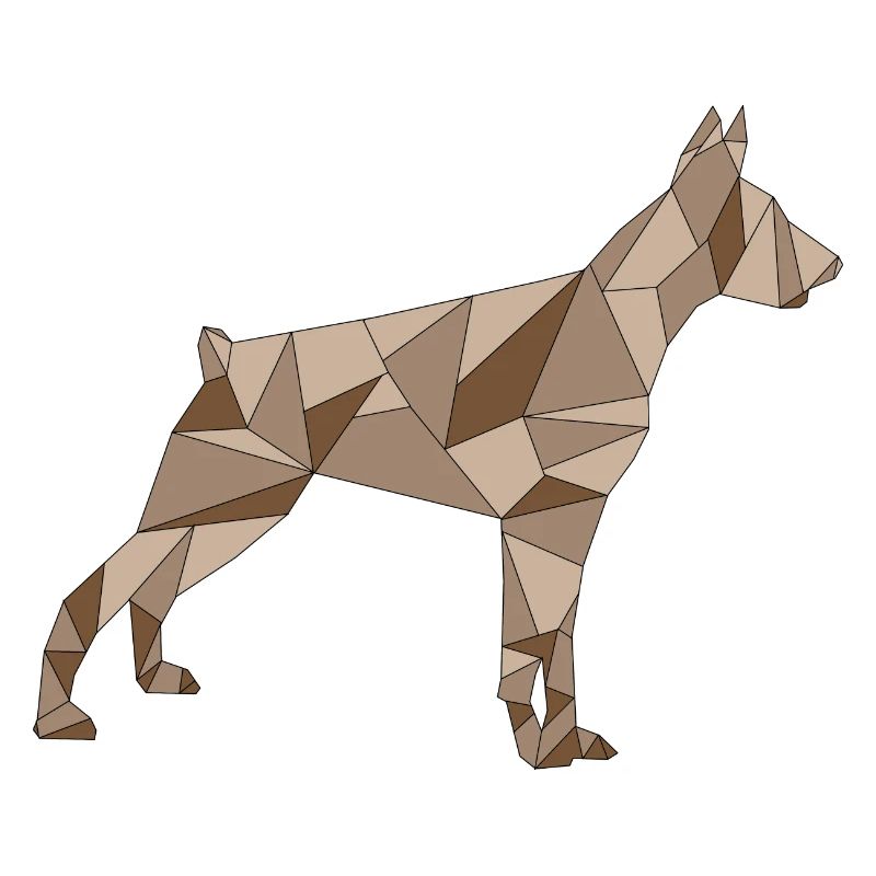 geometric brown DOBERMAN