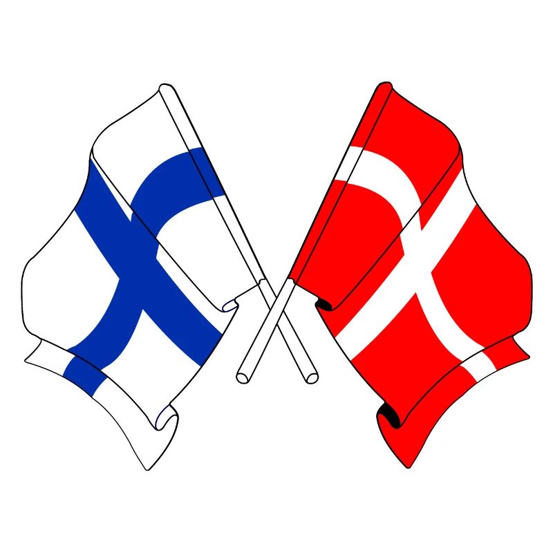 Drapeau Finlande, drapeau Danemark