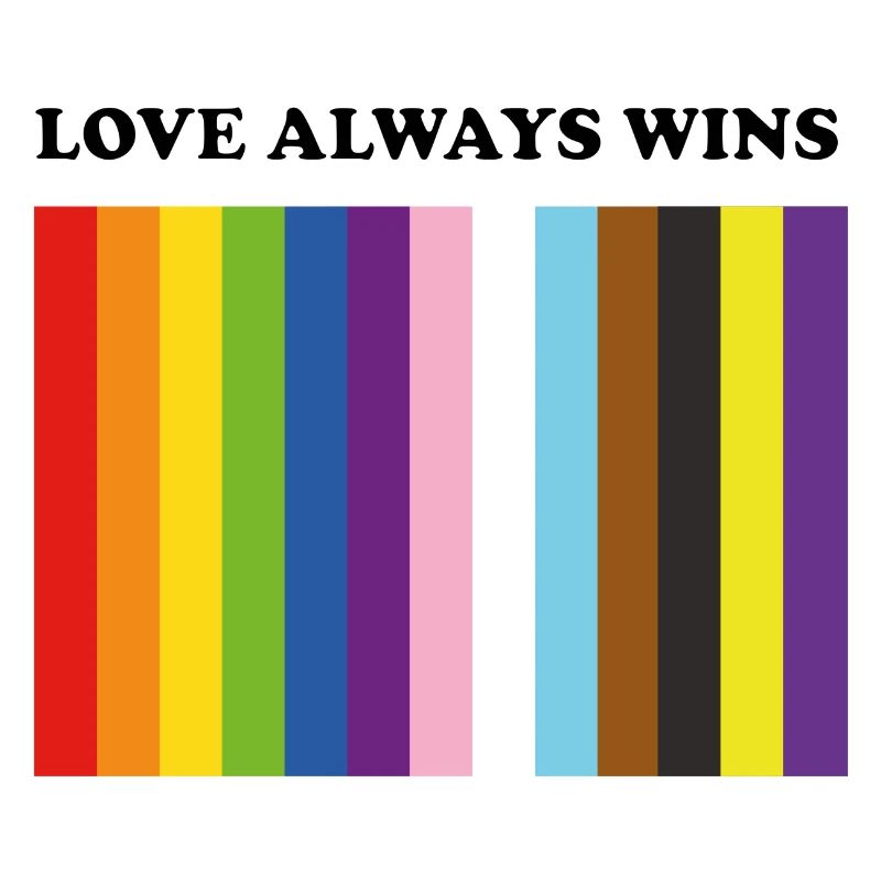 Liebe gewinnt immer inklusive Pride-Farben