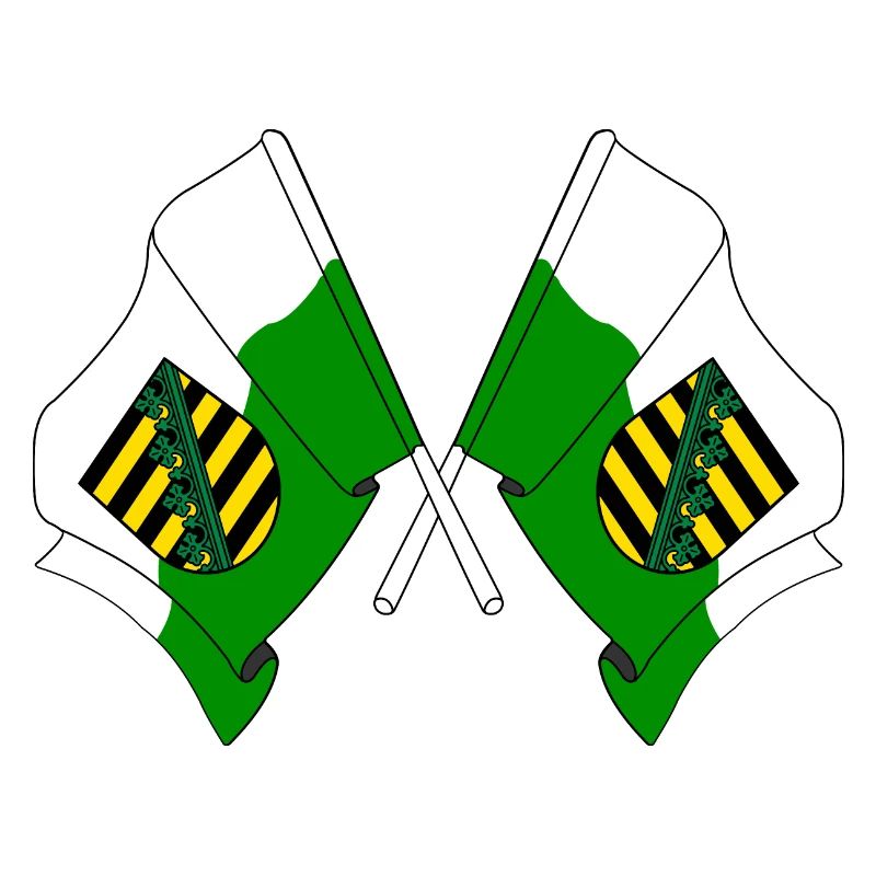 Deux drapeaux de Saxe