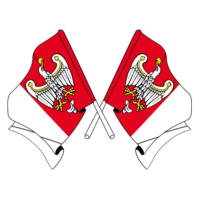 Deux drapeaux de la Grande-Pologne
