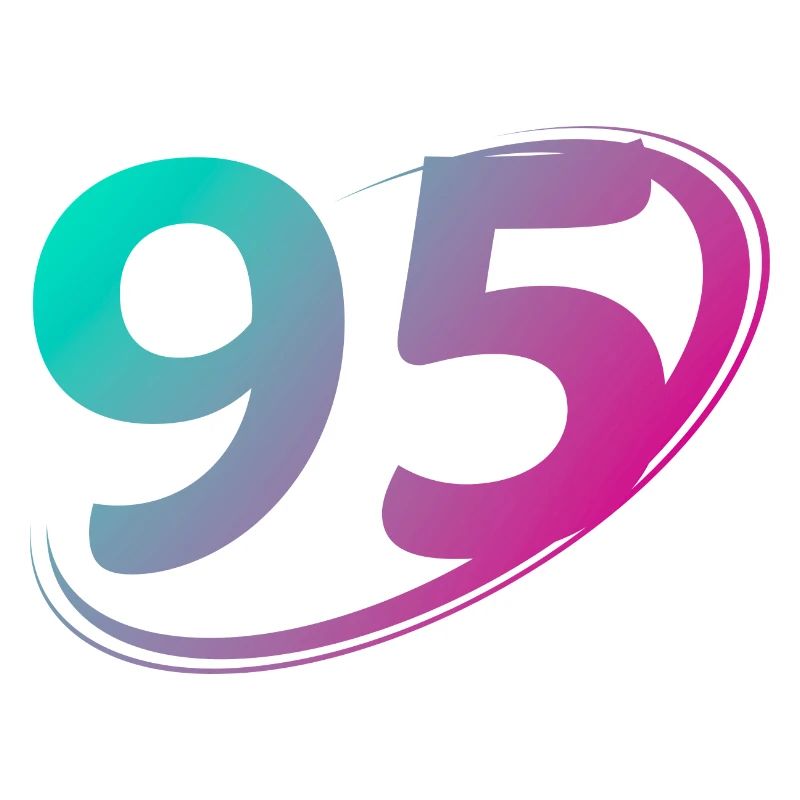 Numéro 95 multicolore