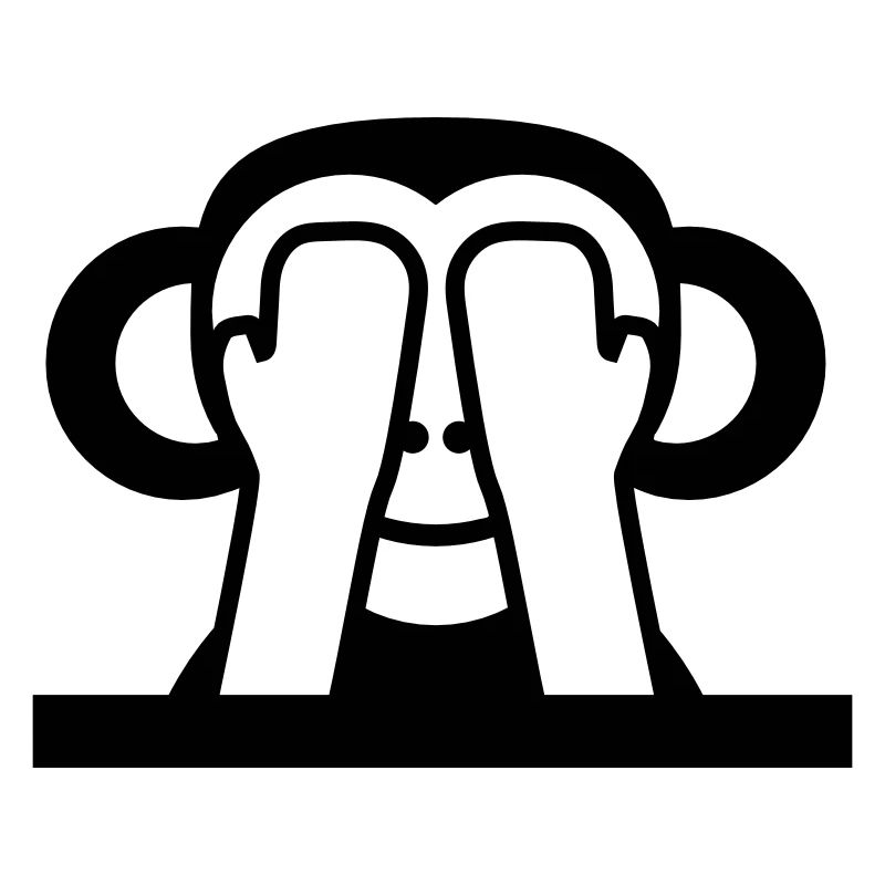 3 Wise Monkeys See Nothing Keeps Eyes Hidden