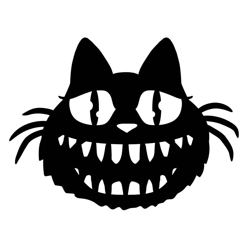 Crazy Monster Cat Halloween Horror Teeth Fun