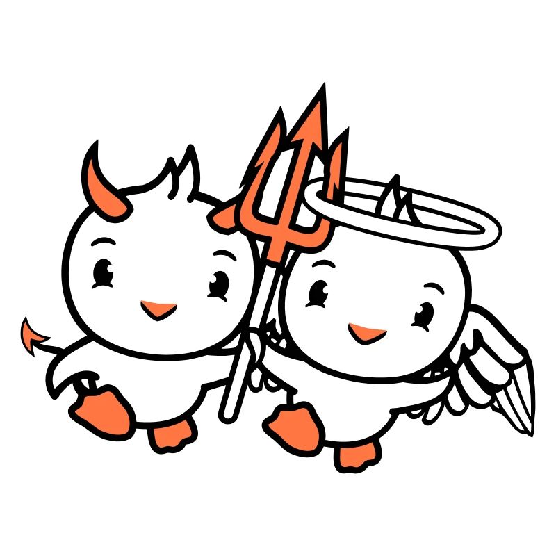 Birds Angel Sky Devil Horns Satan Hell Evil