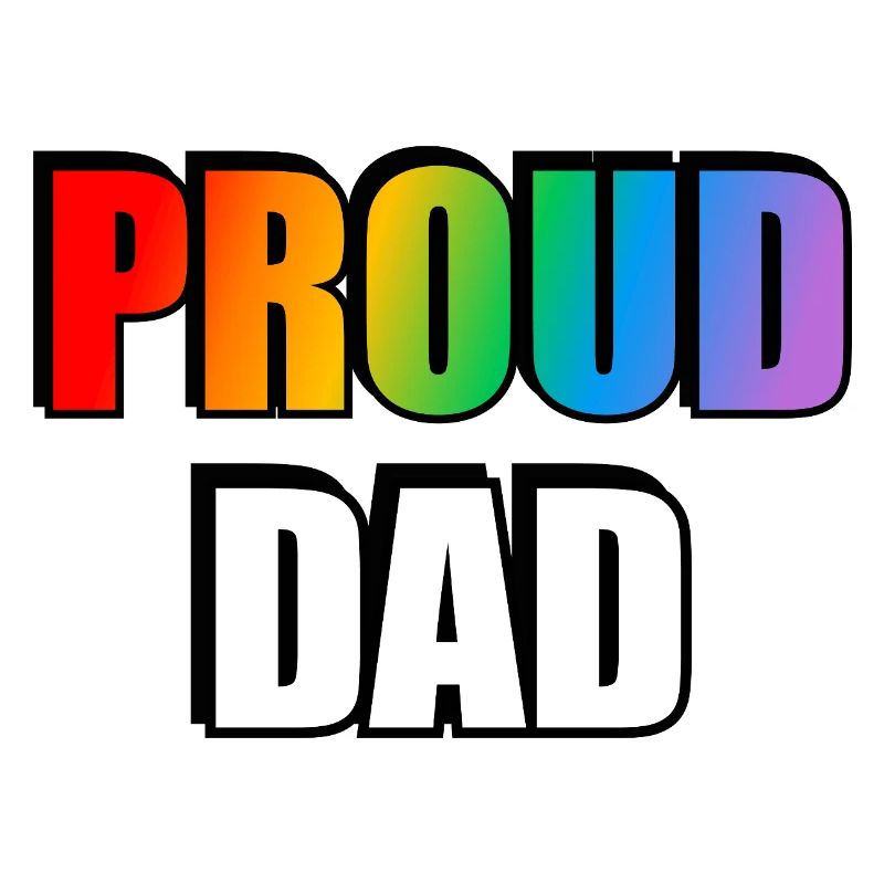 Rainbow Pride Dad Design