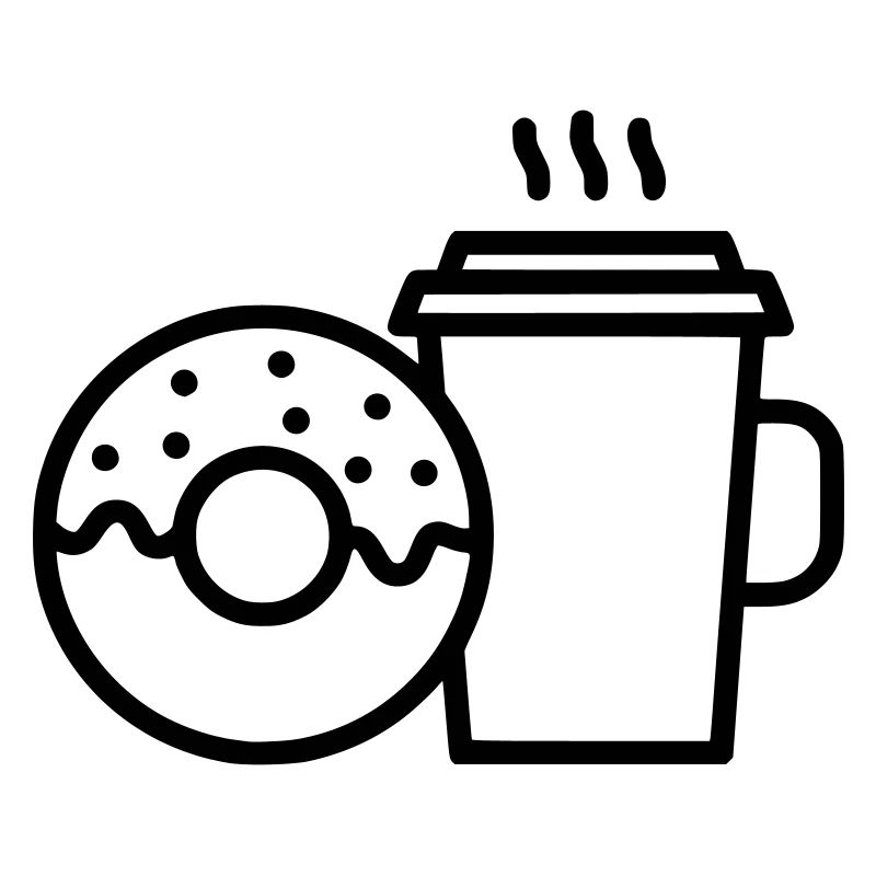 Donut and Coffee Mug