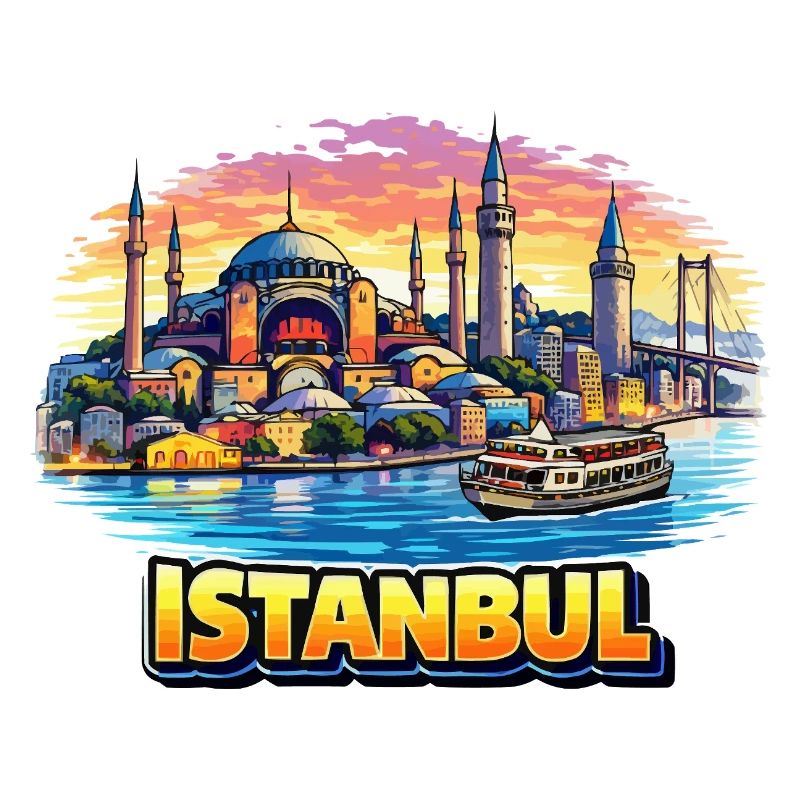 Istanbul skyline on the Bosphorus
