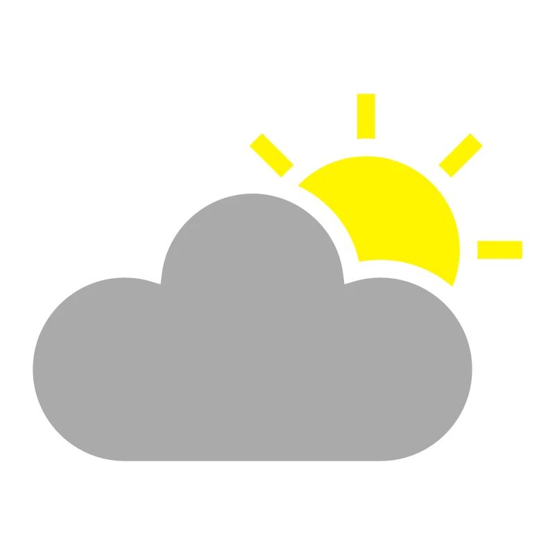 weather symbol - sun & cloud