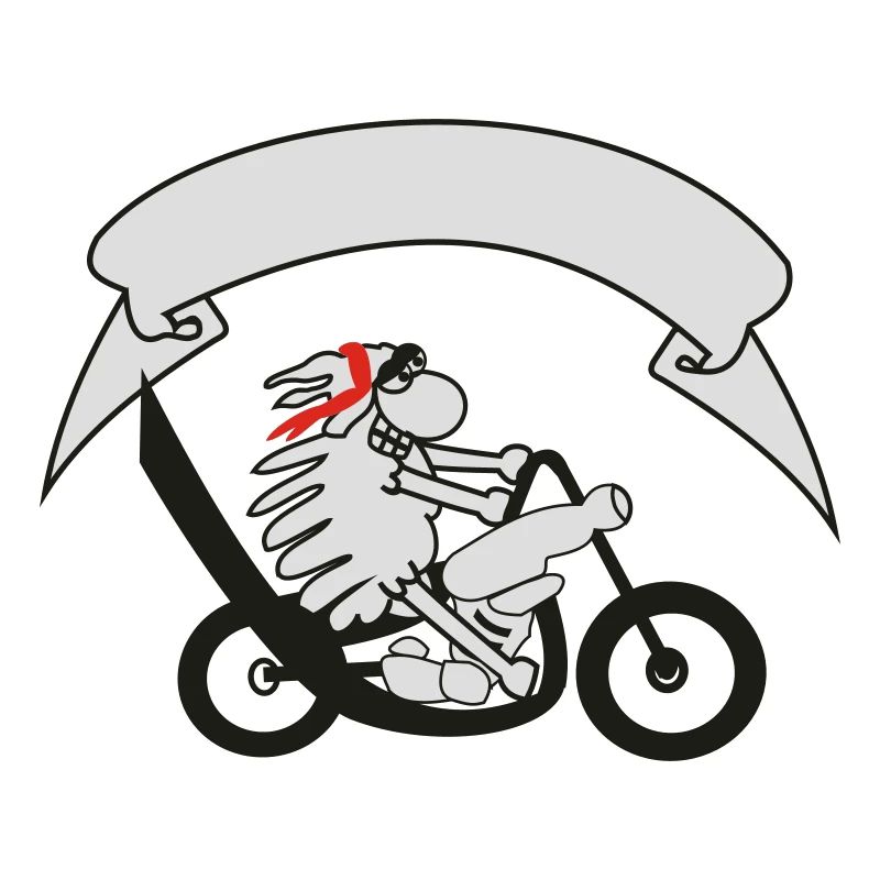 Bikerschaf mit Banner