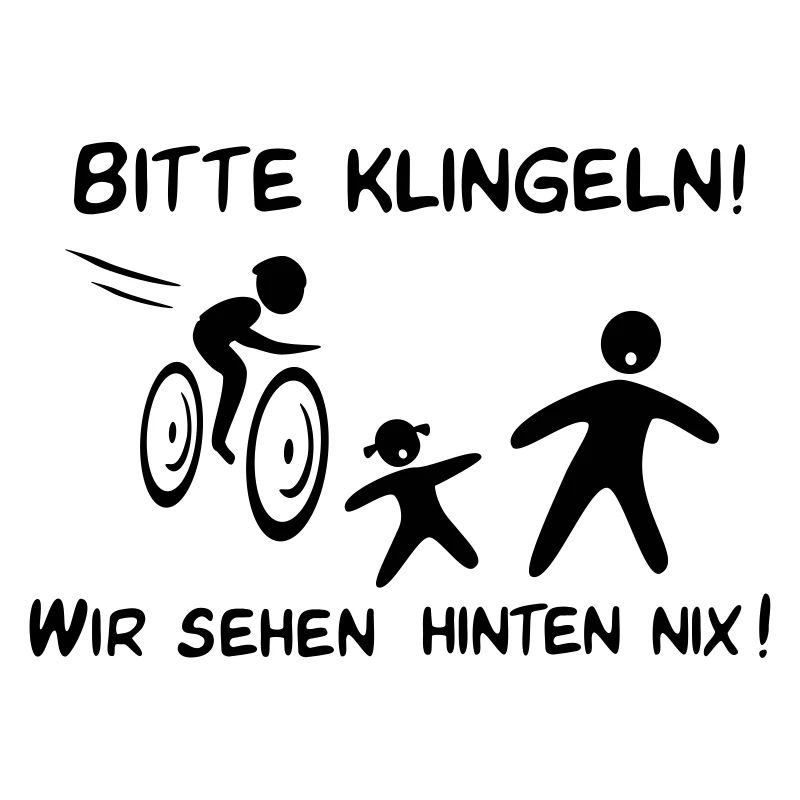 Bitte klingeln! Radfahrer-Kind