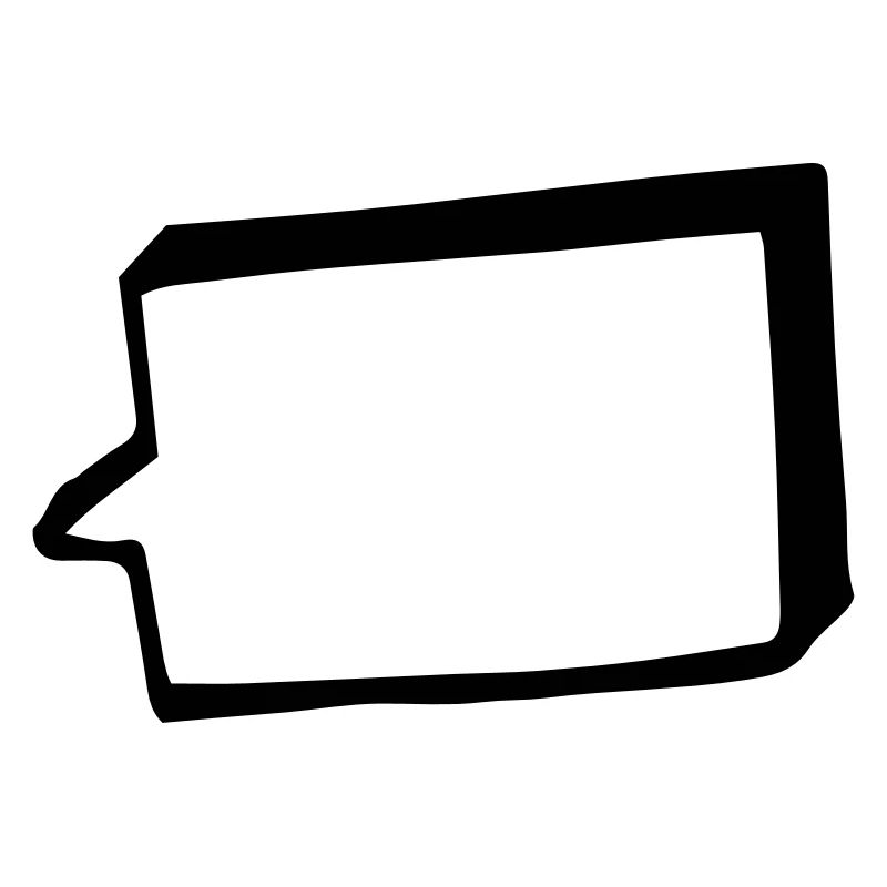 Sprechblase, 3D, groß, dicker Rand