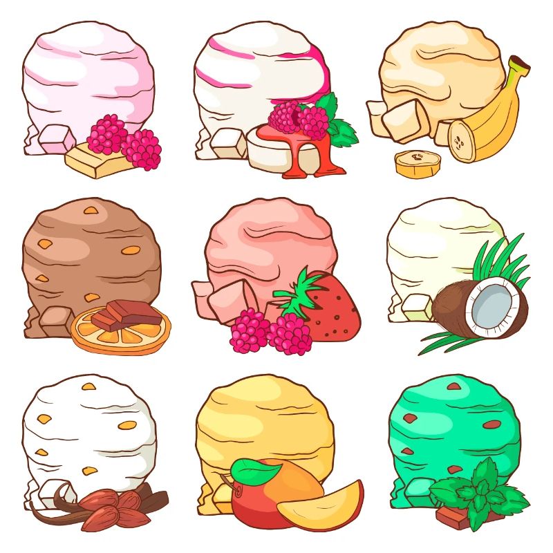 Eis Speiseeis Eiskrem Eiscreme Kugeleis Eisbecher