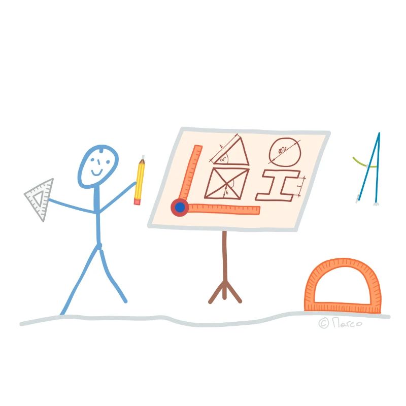 Technical Draftsman Stickman Designer