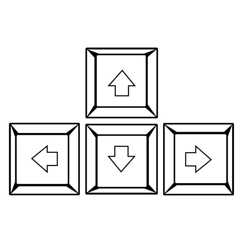 Up Down Left Right Keyboard Buttons (Keys)