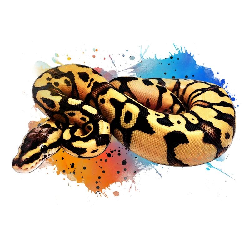 Ball Python Aquarell Reptile Keeper Snake Design