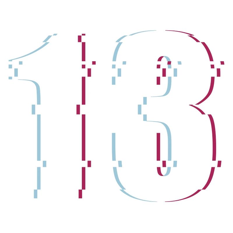 13 Thirteen Thirteen Number Effect Distorted Number