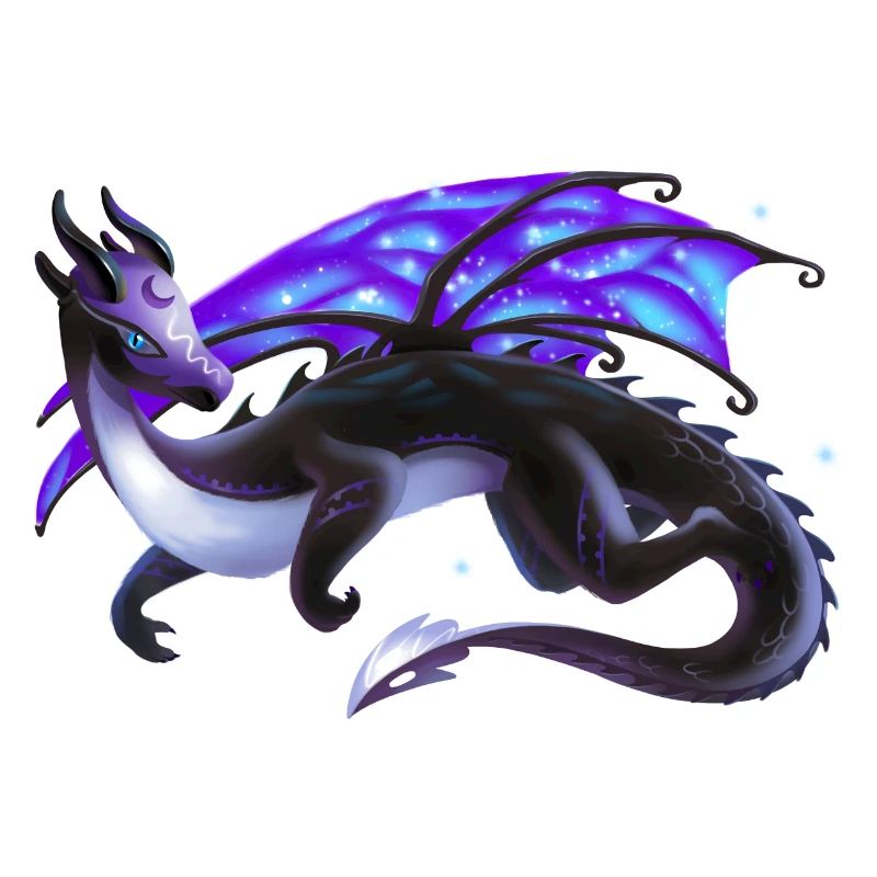 Magischer Nacht Drache - Drachen der Elemente