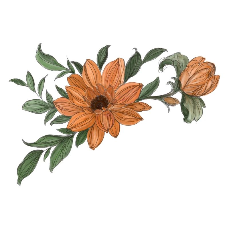 Orange fleur avec bourgeon