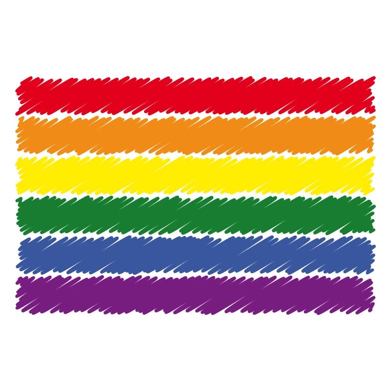Regenbogenfahne / Rainbow Flag (Scribble / 6er)