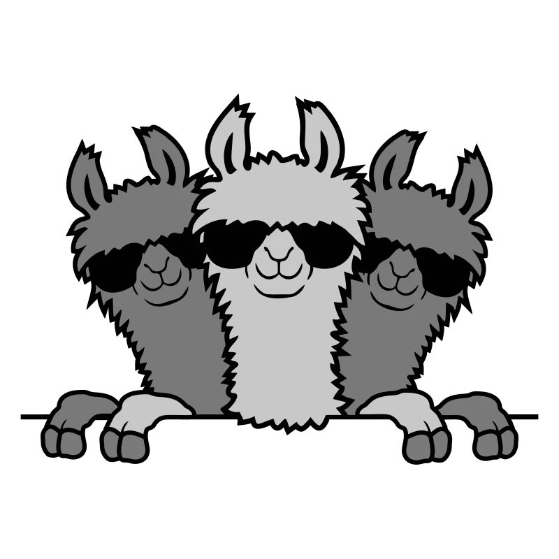 Lamas Freunde hinter Mauer