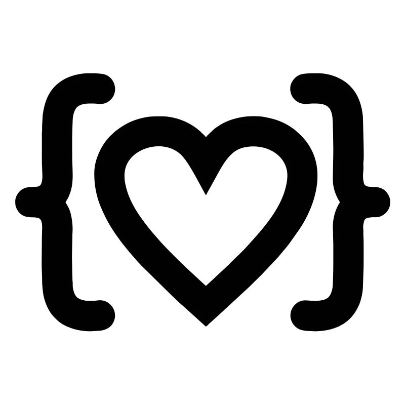 Herz des Programmierer-Code-Logos