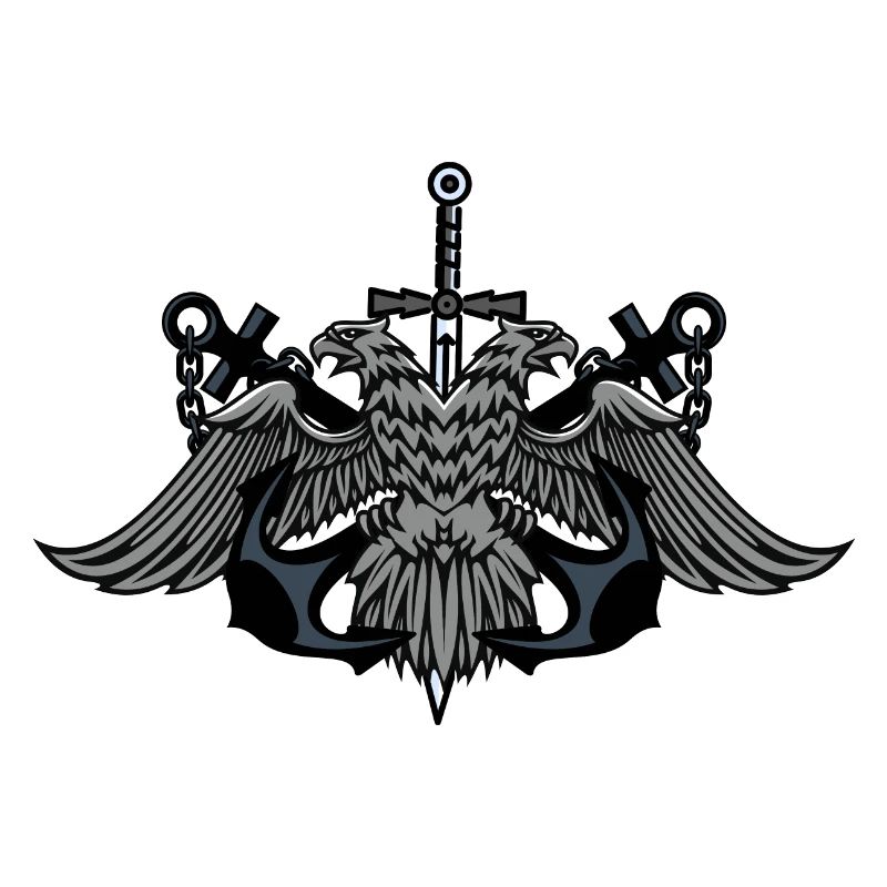 Twin Eagle Crest with Sword