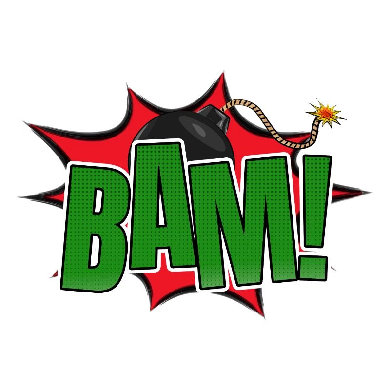 Bam! Comic Stil Graffiti Schriftzug