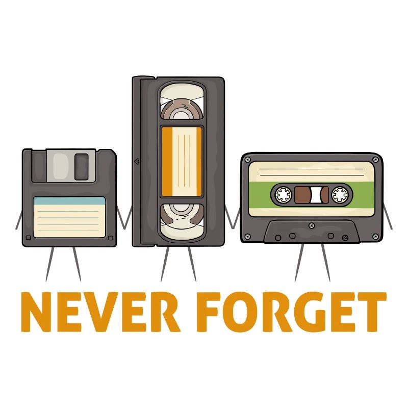 Never Forget Floppy Disk Video Cassette Cassette