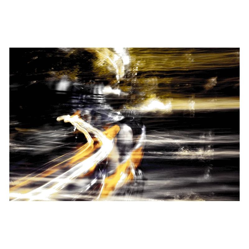 Abstract lights black and yellow