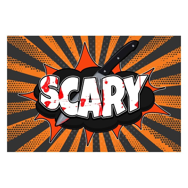 Scary Halloween Comic Style Graffiti