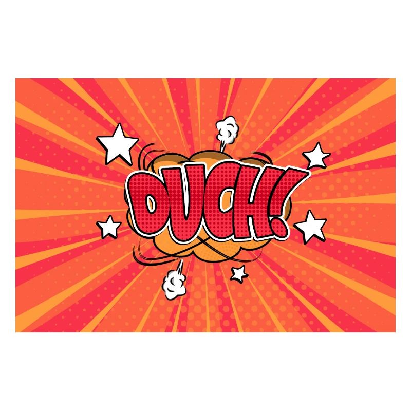 Ouch! Comic Style Bubble Graffiti Lettering