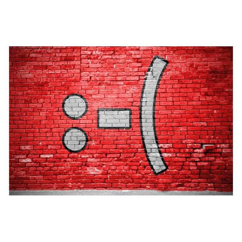 negative Smiley lettering saying Graffiti :-(