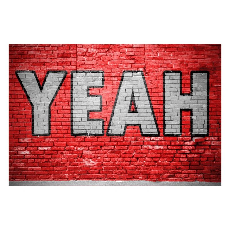 yes Comic Brick Wall Graffiti