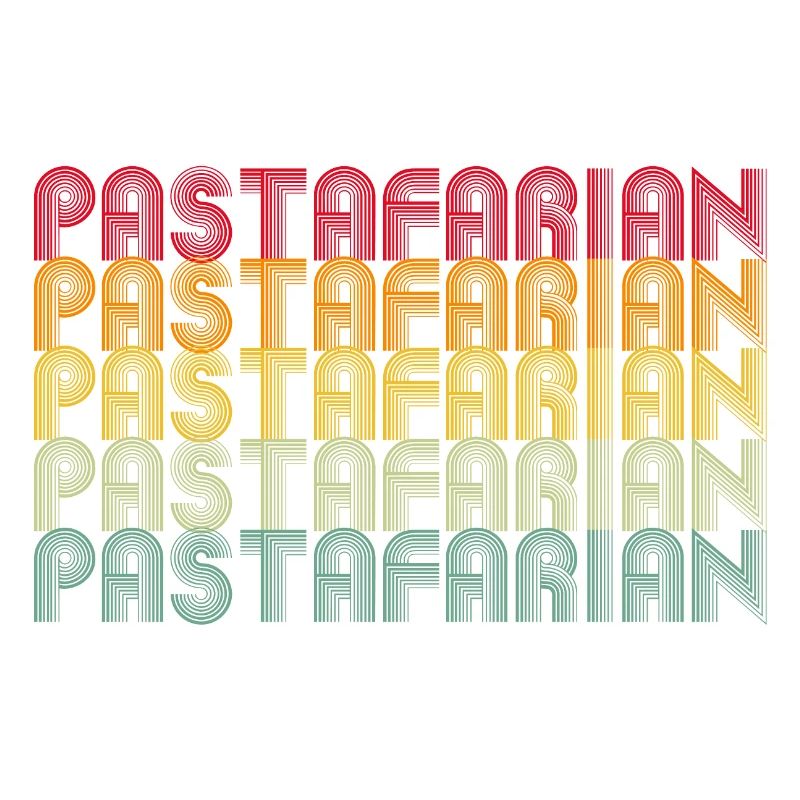 Rainbow Font Stack Pattern