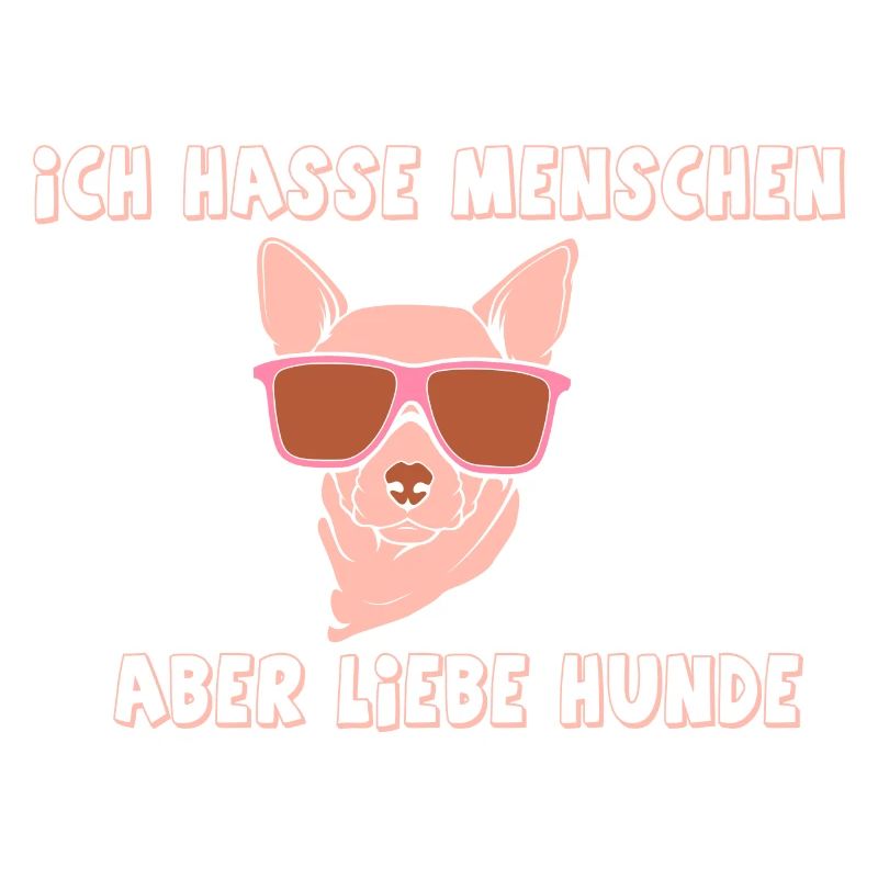 Ich hasse Menschen - Hunde Möpse Spruch Geschenk
