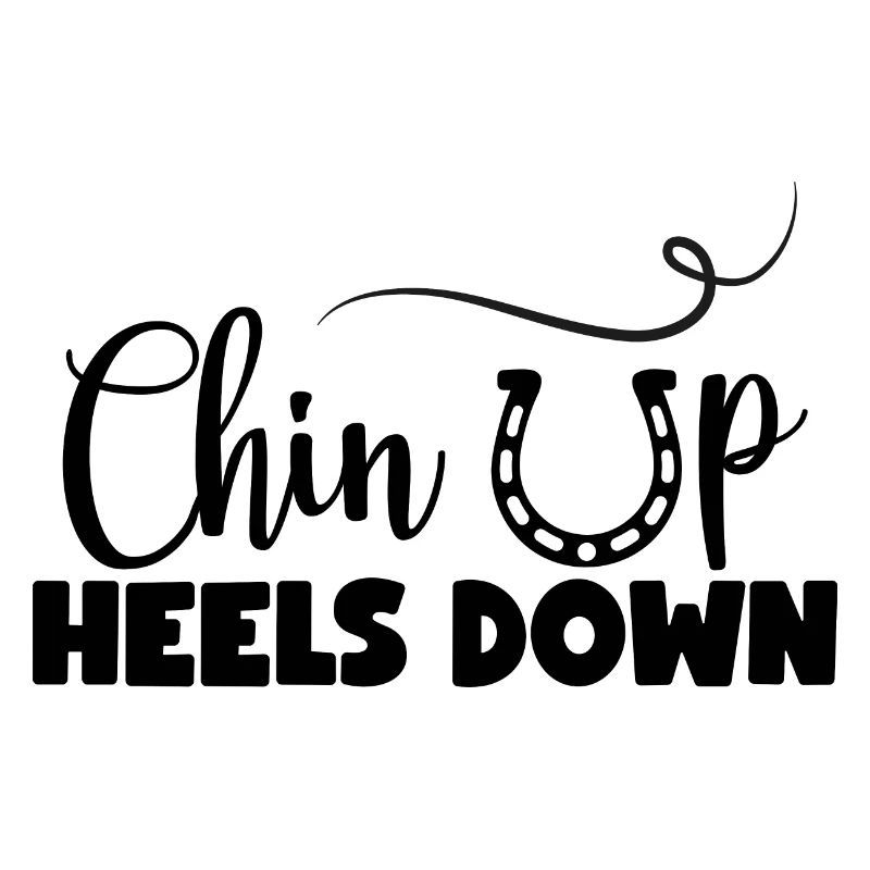 Menton vers le haut, talons vers le bas