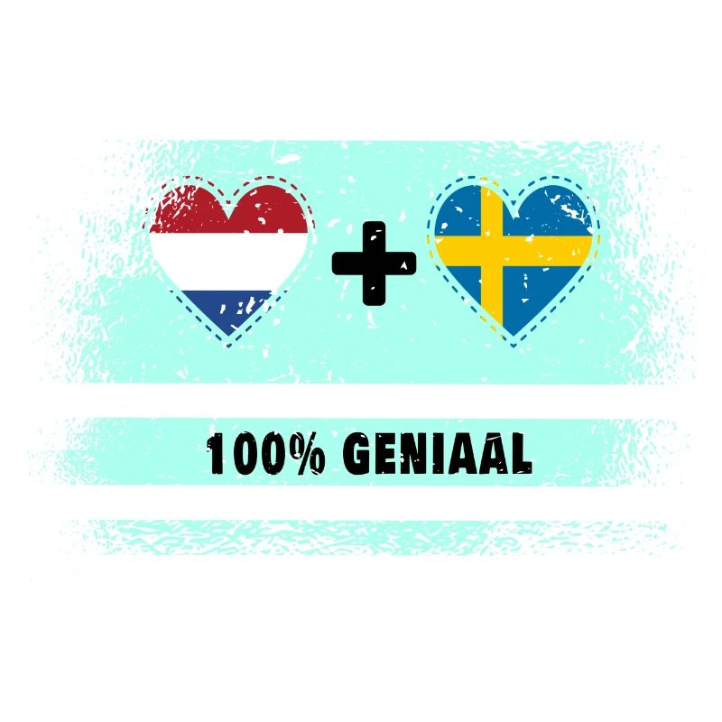 Drapeau 100% Genius de la Suède et des Pays-Bas