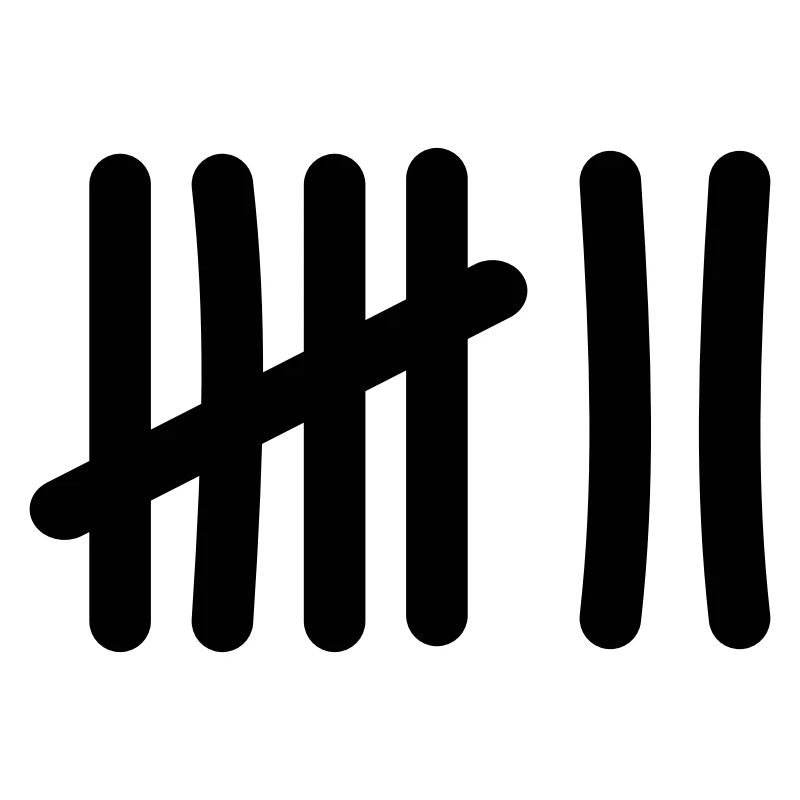 Strichliste Symbol - 7 Striche