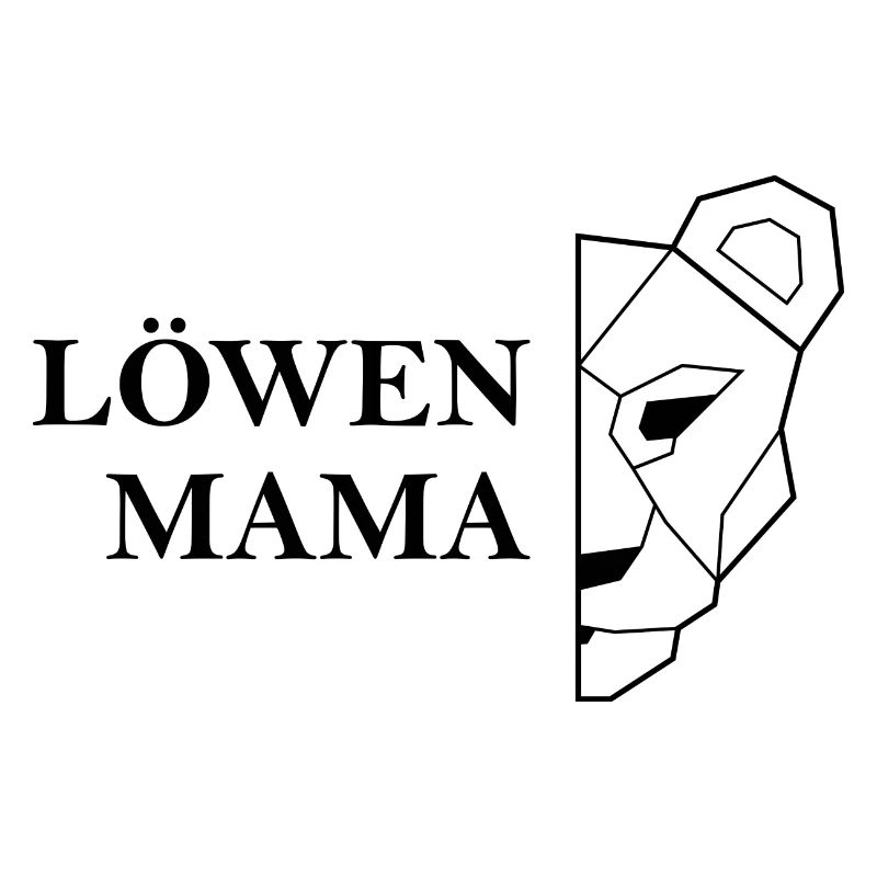 Löwen Mama Muttertag schwarz Geschenkidee