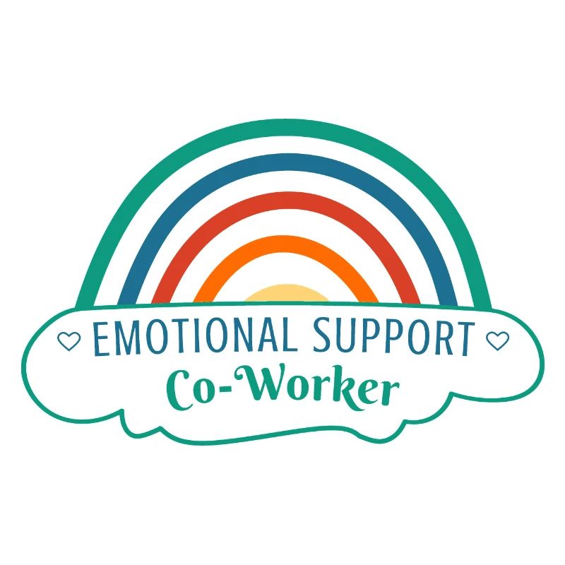 Emotional Support Employee Work Beast Blue