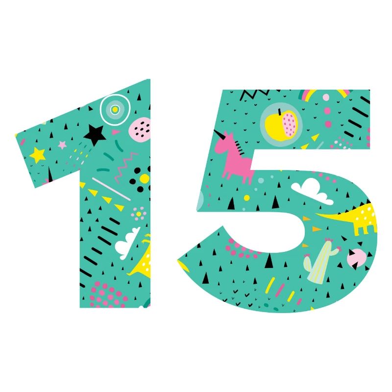Personalized 15 Anniversary Number