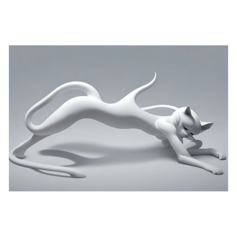 Abstract Cat Artwork