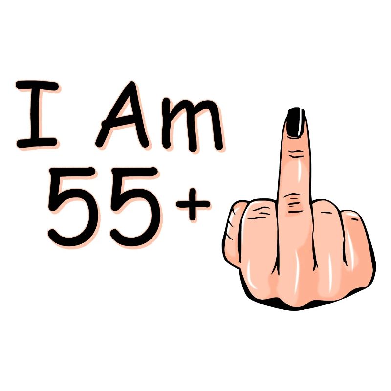Ich bin 55 + 1 Mittelfinger Hemd Ich bin 55 plus,