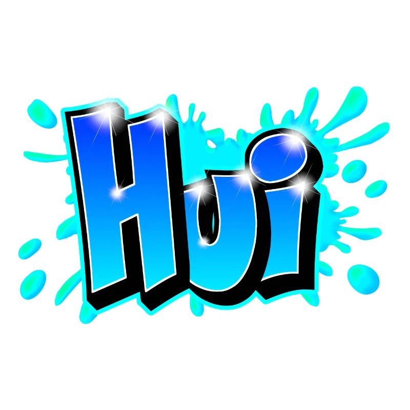 Graffiti "Hui" printable on any medium!